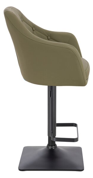 HR831KW Scaun Khaki Piele Ecologica Premium Soft cu Bază Neagră