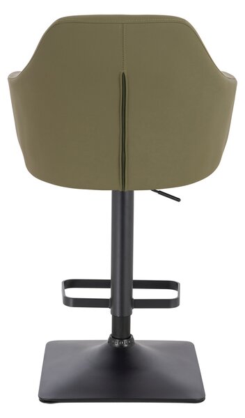HR831KW Scaun Khaki Piele Ecologica Premium Soft cu Bază Neagră