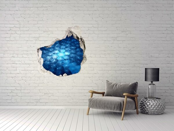 Autocolant gaură 3D Spațiul cosmic din spatele peretelui