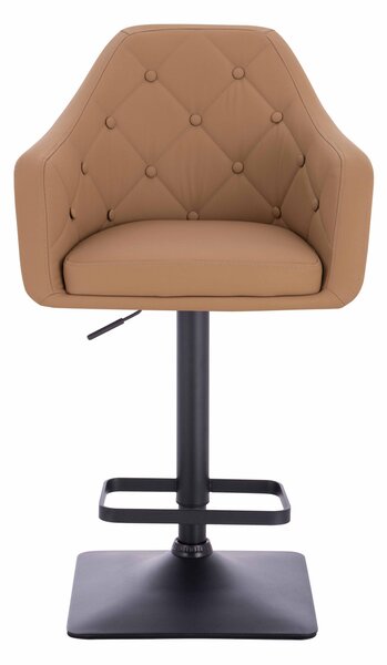 HR831KW Scaun Caramel Piele Ecologica Premium Soft cu Bază Neagră