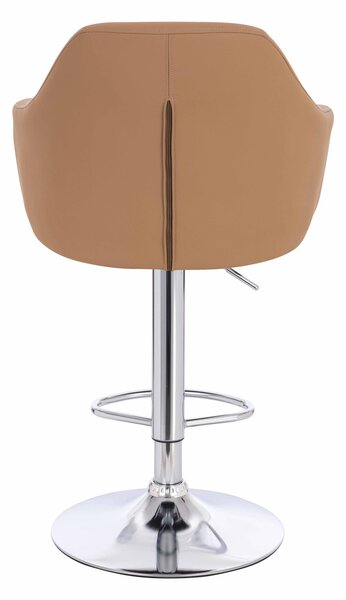 HR831W Scaun Caramel Piele Ecologica Premium Soft cu Bază Cromata