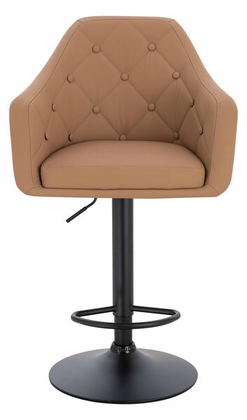 HR831W Scaun Caramel Piele Ecologica Premium Soft cu Bază Neagră
