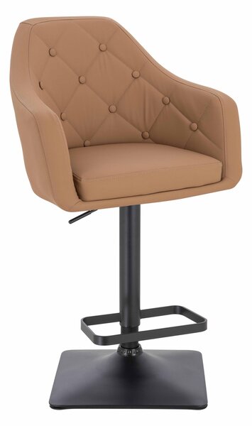 HR831KW Scaun Caramel Piele Ecologica Premium Soft cu Bază Neagră