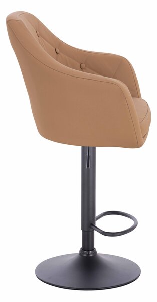 HR831W Scaun Caramel Piele Ecologica Premium Soft cu Bază Neagră