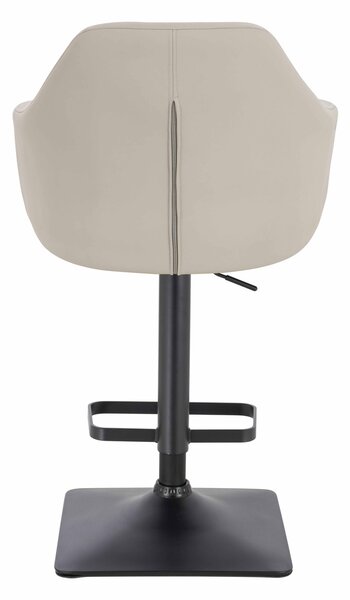 HR831KW Scaun Ecru Piele Ecologica Premium Soft cu Bază Neagră