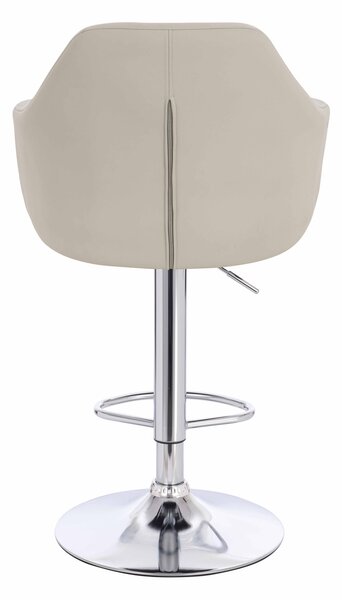 HR831W Scaun Ecru Piele Ecologica Premium Soft cu Bază Cromata