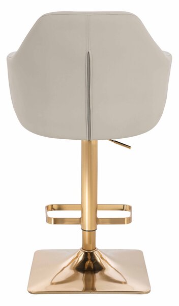 HR831KW Scaun Ecru Piele Ecologica Premium Soft cu Bază Aurie