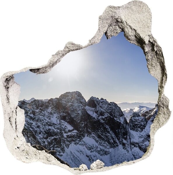 Autocolant gaură 3D Iarna în Munții Tatra