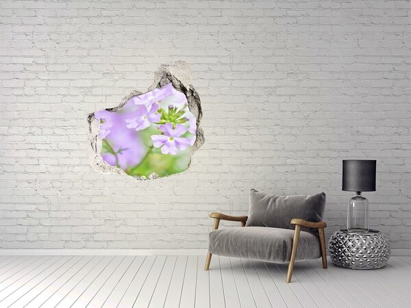 Fototapet un zid spart cu priveliște Un paradis al florilor în spatele zidului