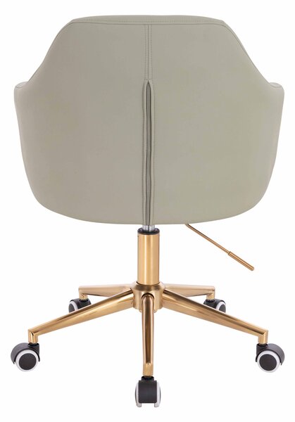 HR831K Scaun Culoare in Piele Ecologica Premium Soft cu Bază Aurie