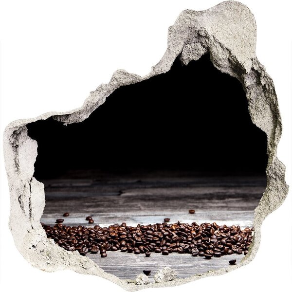 Fototapet 3D gaură în perete cafea aromatică