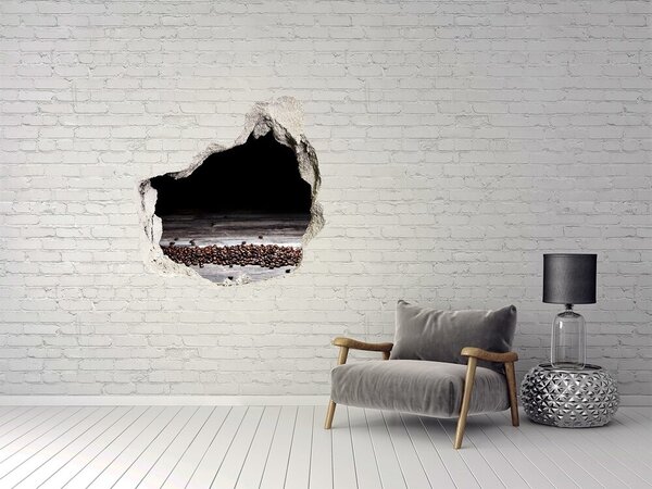 Fototapet 3D gaură în perete Cafea în inima betonului