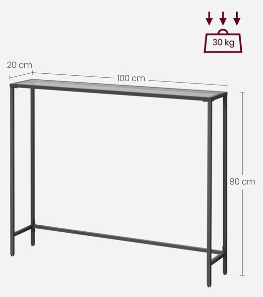 Consola Vasagle Gri 100.5x20x80 cm
