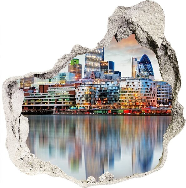 Autocolant 3D gaura cu priveliște Londra panorama