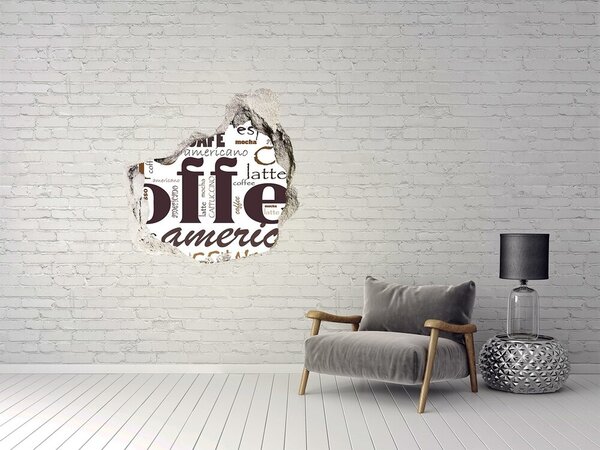Fototapet un zid spart cu priveliște Oază de cafea