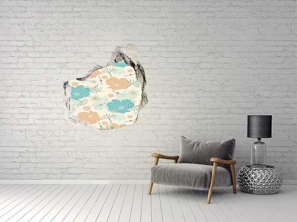 Autocolant autoadeziv gaură Model floral pe perete
