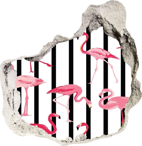 Autocolant un zid spart cu priveliște baruri Flamingos
