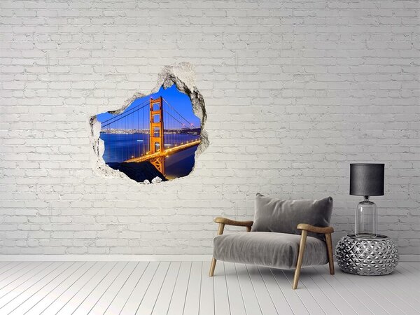 Fototapet un zid spart cu priveliște Poarta de Aur din San Francisco
