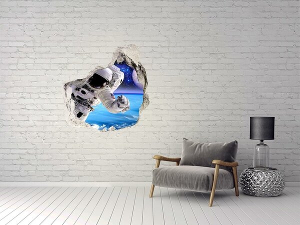 Autocolant gaură 3D Astronautul în spațiu