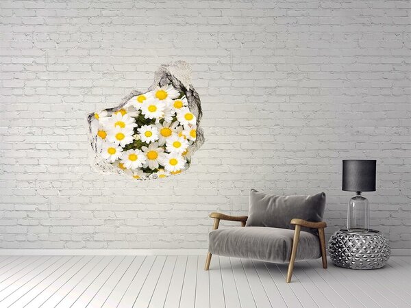 Fototapet 3D gaură în perete O oază florală în beton