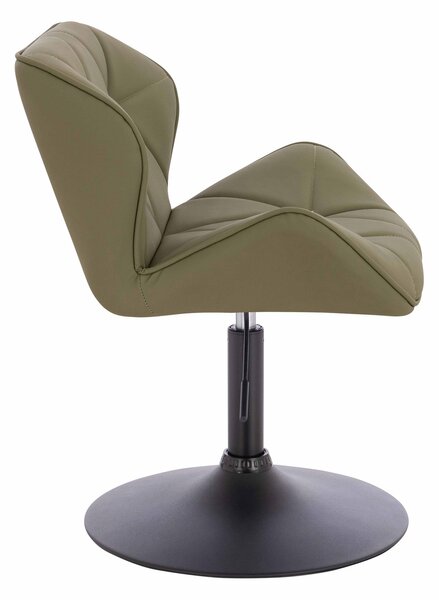 HR111N Scaun Khaki Piele Ecologica Premium Soft cu Bază Neagră