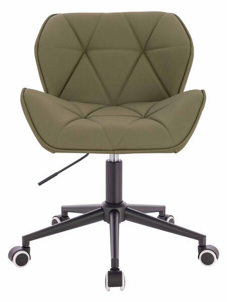 HR111K Scaun Khaki Piele Ecologica Premium Soft cu Bază Neagră