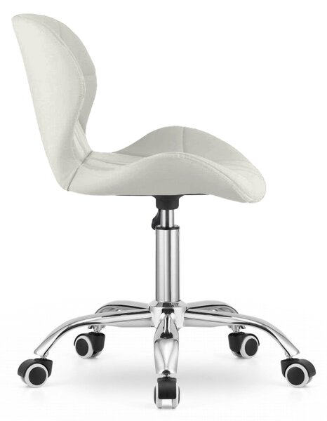 Scaun de birou AVOLA VELVET alb