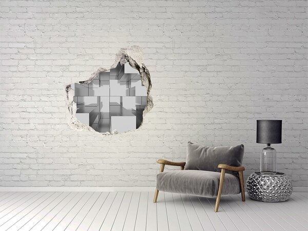 Autocolant 3D gaura cu priveliște Spațiu în beton