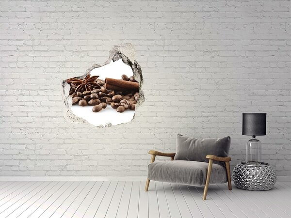 Fototapet un zid spart cu priveliște Ospăț de cafea