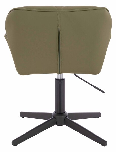 HR111CROSS Scaun Khaki Piele Ecologica Premium Soft cu Bază Neagră
