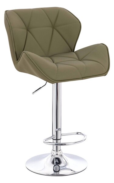 HR111W Scaun Khaki Piele Ecologica Premium Soft cu Bază Cromata