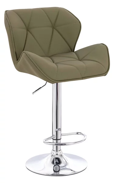 HR111W Scaun Khaki Piele Ecologica Premium Soft cu Bază Cromata