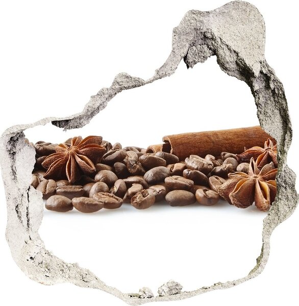 Autocolant autoadeziv gaură Boabe de cafea scorțișoară