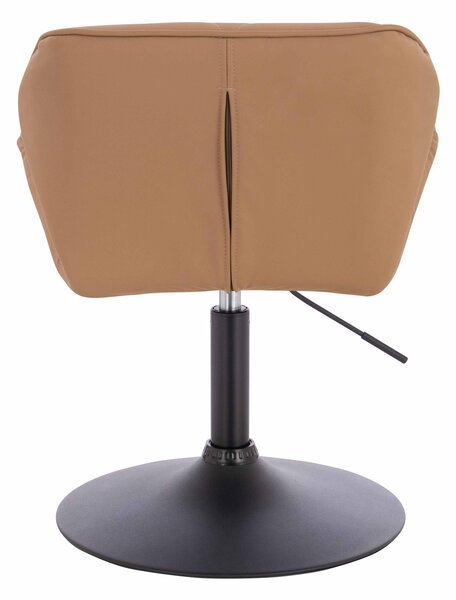 HR111N Scaun Caramel Piele Ecologica Premium Soft cu Bază Neagră
