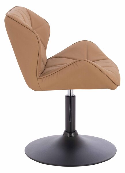 HR111N Scaun Caramel Piele Ecologica Premium Soft cu Bază Neagră