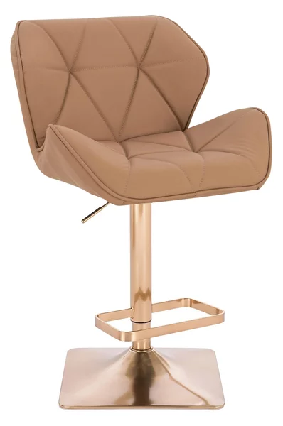 HR111KW Scaun Caramel Piele Ecologica Premium Soft cu Bază Aurie