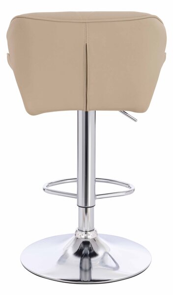 HR111W Scaun Crem Piele Ecologica Premium Soft cu Bază Cromata