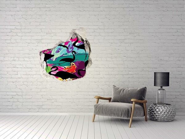 Autocolant 3D gaura cu priveliște Flamingo pe o plajă tropicală