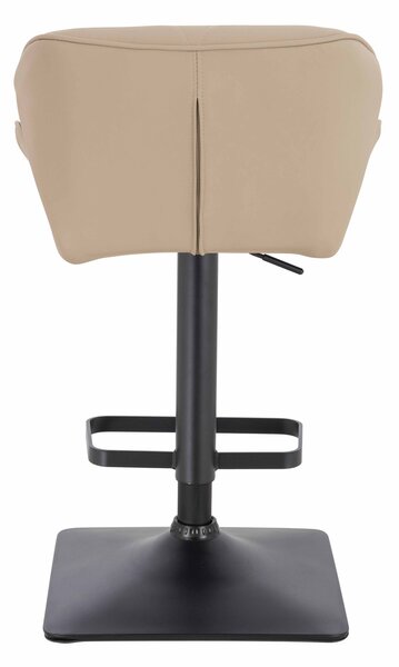 HR111KW Scaun Crem Piele Ecologica Premium Soft cu Bază Neagră