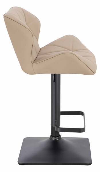 HR111KW Scaun Crem Piele Ecologica Premium Soft cu Bază Neagră