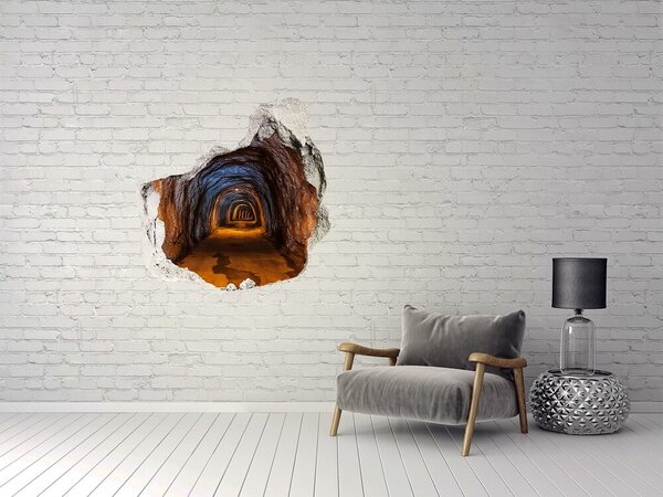 Fototapet 3D gaură în perete Tunel misterios în munți