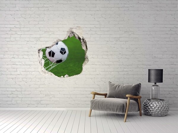 Autocolant de perete gaură 3D Un gol în fotbal