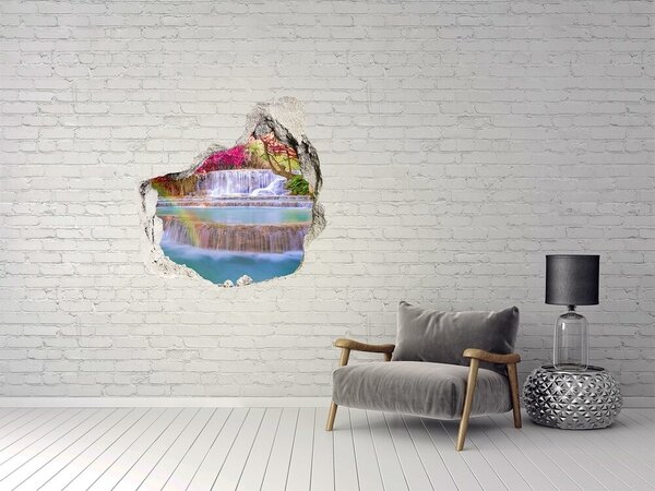 Autocolant gaură 3D Cascade în Grădina Edenului