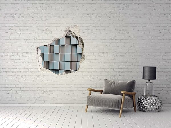 Fototapet 3D gaură în perete Zid de cărămidă modern