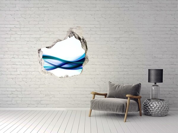 Autocolant de perete gaură 3D Un val într-o gaură de beton