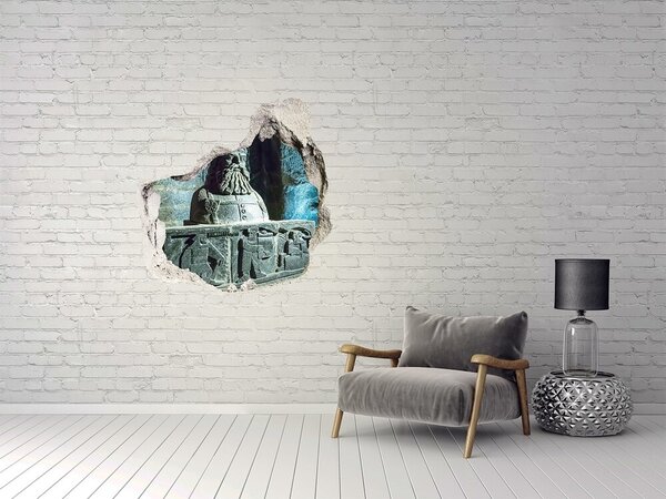 Fototapet 3D gaură în perete Sculptură rupestră antică