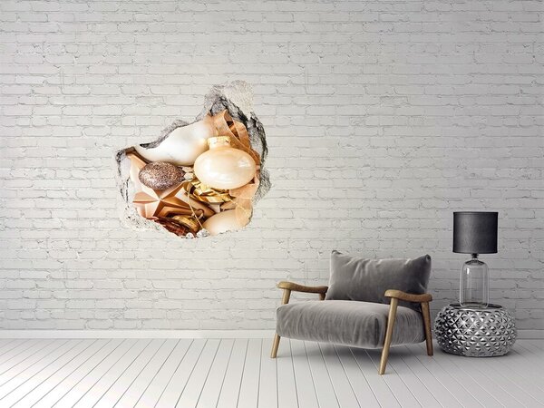 Autocolant 3D gaura cu priveliște Decorațiuni de Crăciun cu gaură în perete
