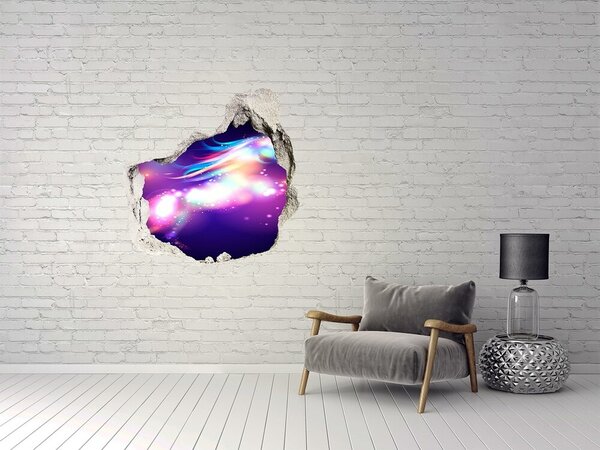 Autocolant un zid spart cu priveliște O explozie cosmică de culori