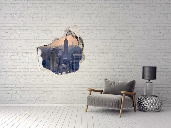 Autocolant un zid spart cu priveliște Vedere a orașului New York