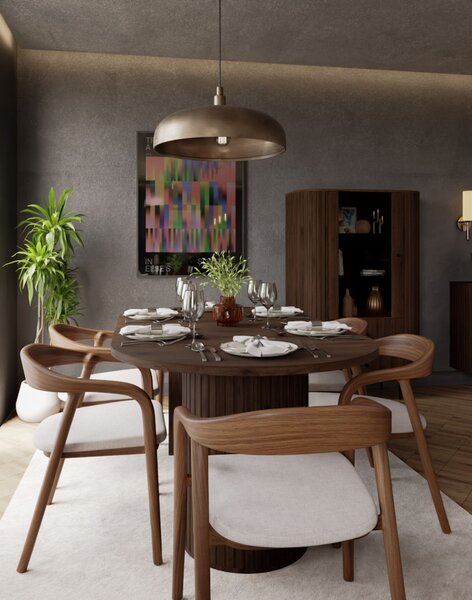 Masă de dining extensibilă Ovalio, stejar dunin (100-188 cm)